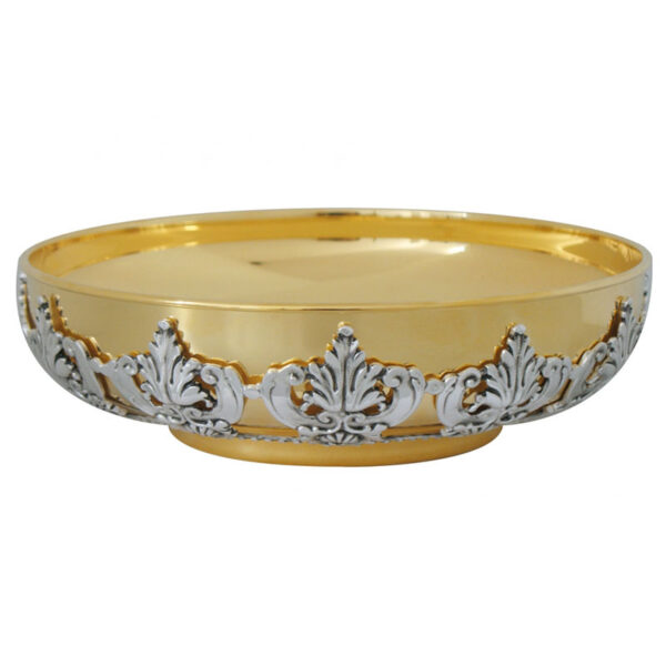 Patena Distribuição Prata/Dourada 1100G - 6,5x22cm