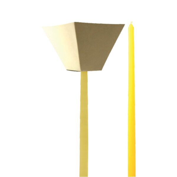 Vela Cônica para Procissão 28x1,5cm - VP-01 PCT C/30 BRANCA