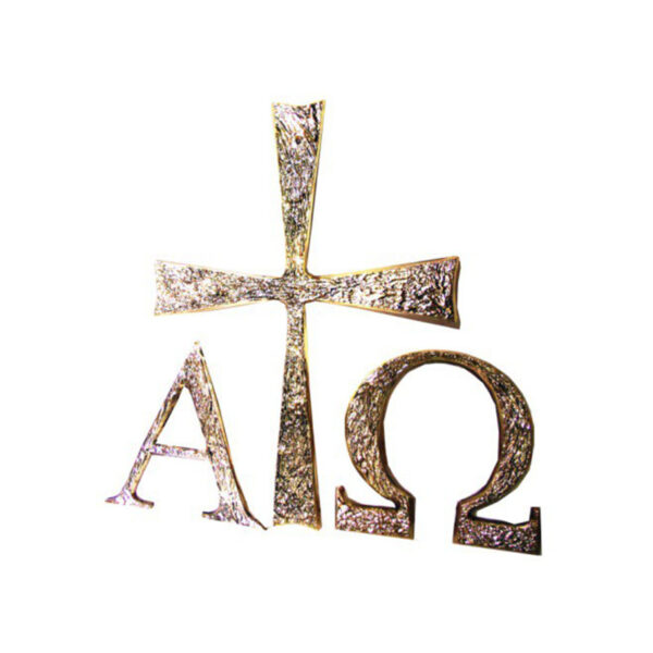 Aplique Alfa e Ômega C/Cruz MOD1 - 48x48cm