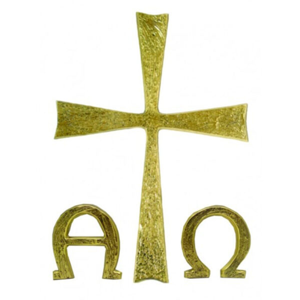 Aplique Alfa e Ômega C/Cruz MOD2 - 46x46cm - 1811