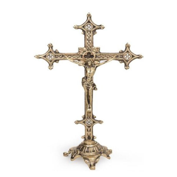 Cruxifixo de Mesa Bonze Base Anjo B29 - 44x27cm