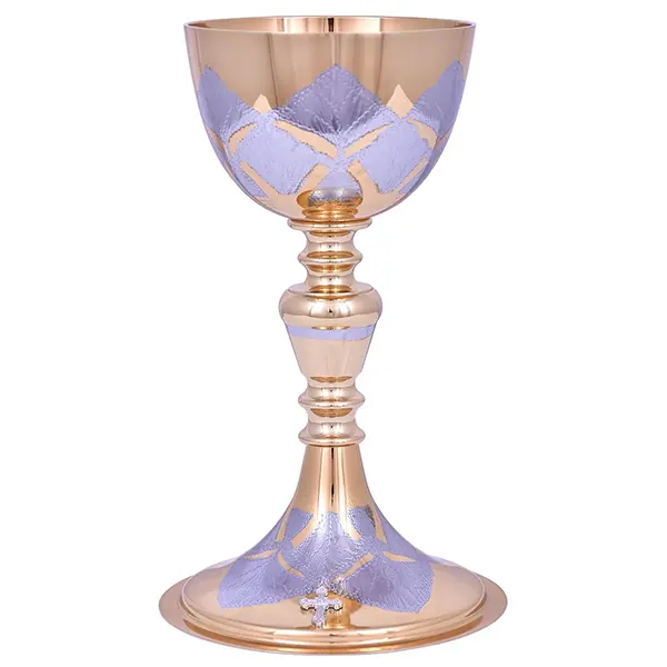 Cálice Desenhado Sobre Copa Dourado Total 1021 - 9,3x20cm -