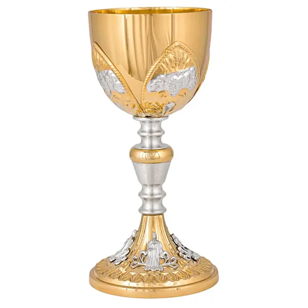 Cálice Sobre Copa Dourado Total 1118 - 9,3x21cm