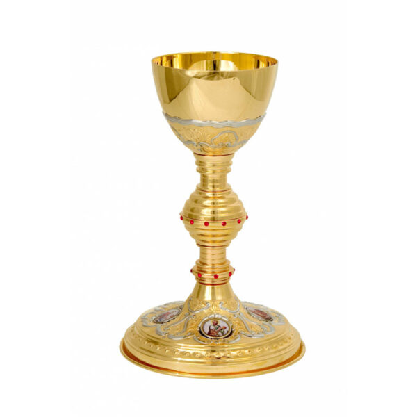 Cálice Dourado Base Apóstolos 2100 - 26x11cm