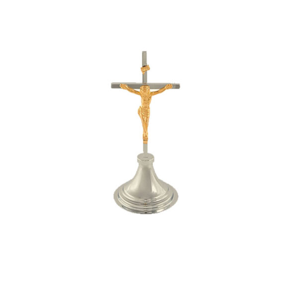 Crucifixo de Mesa Cromado 350 - 19cm