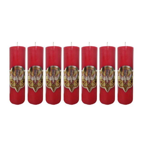 Conjunto Velas Vermelhas Pentecostes Adesivo Espírito Santo 25x7