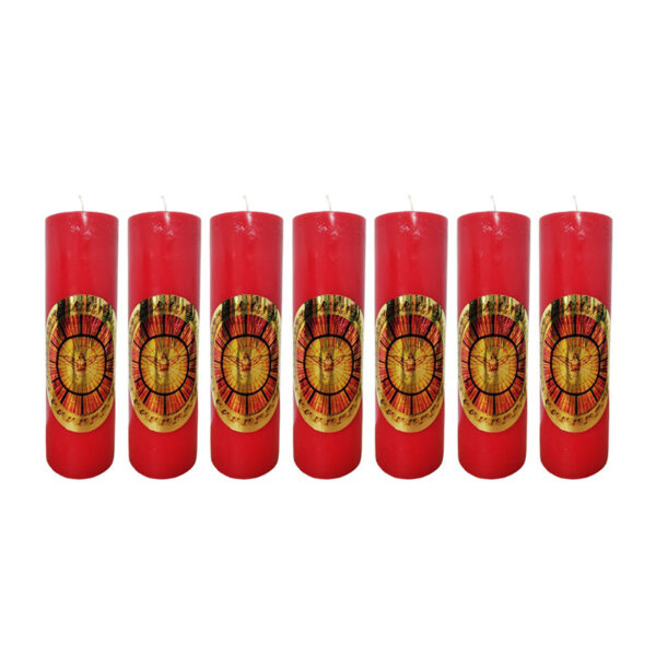 Conjunto Velas Vermelhas Pentecostes Adesivo Vitral 25x7