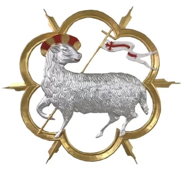 Aplique Cordeiro de Deus em Resina 50x60cm - 3795