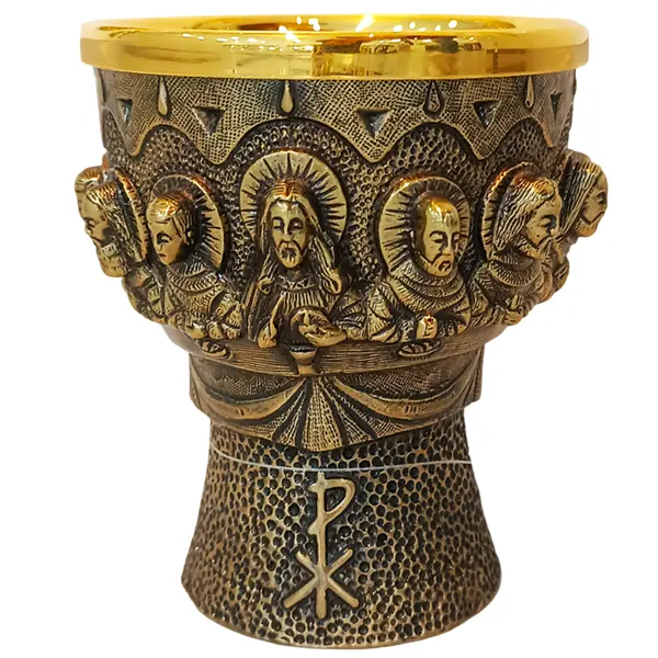 Cálice Cinzelado Santa Ceia 811 - 15x12,5cm