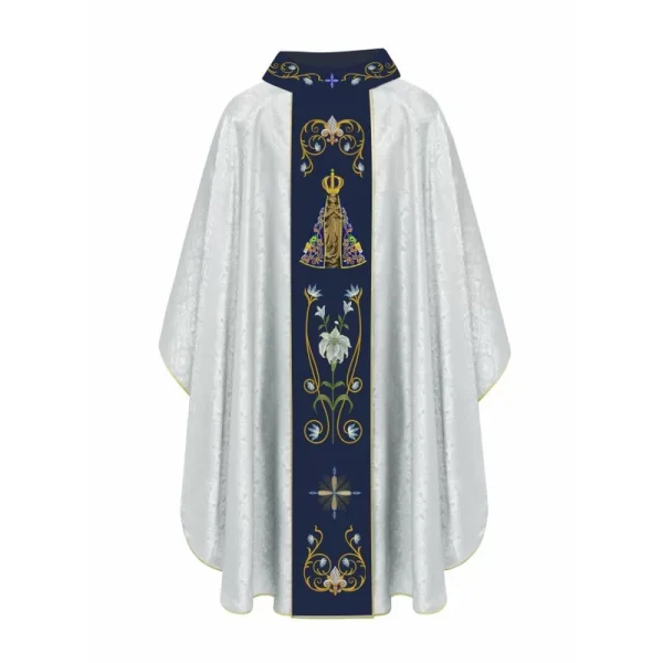 Casula Nossa Senhora Aparecida com Pedraria e Veludo CE