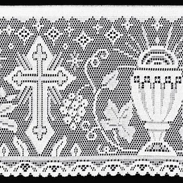 Renda Litúrgica Nacional Cruz/Coração 30cm - 4955