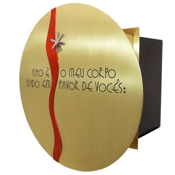 Sacrário de Embutir Frase em Corrosão - 7820