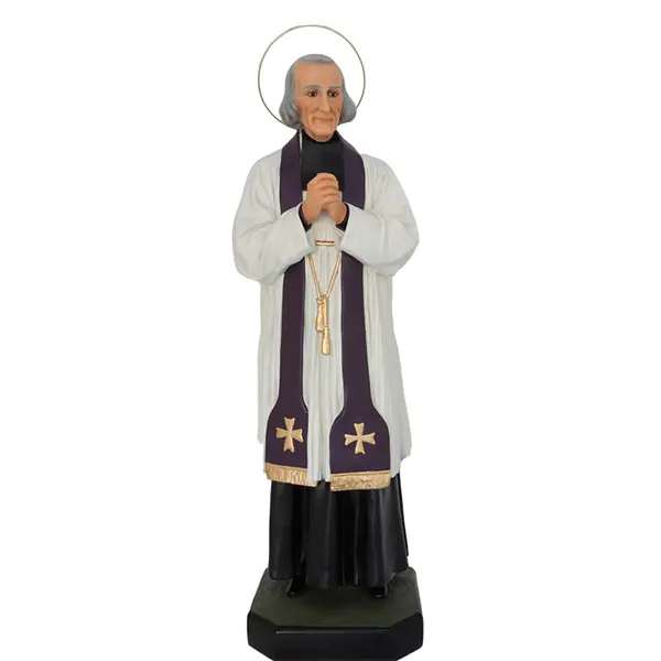 Imagem Resina São João maria Vianney 85cm Olho de Vidro - 7912