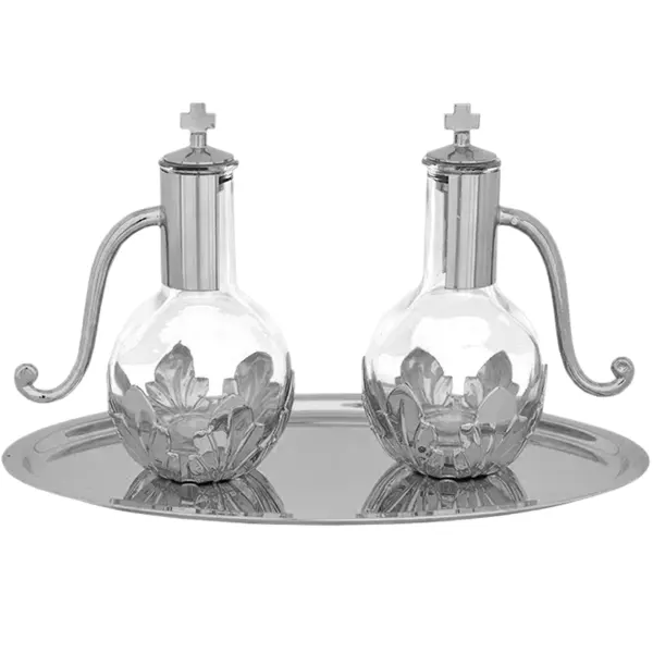 Jogo de Galheta Vidro Cromado 1511 - 0618