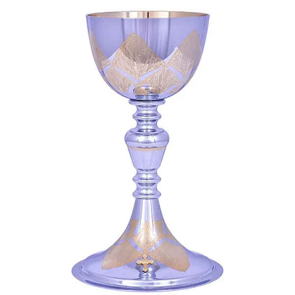 Cálice Desenhado Sobre Copa Dourado Interno 1021 - 9,3x20cm - 1478