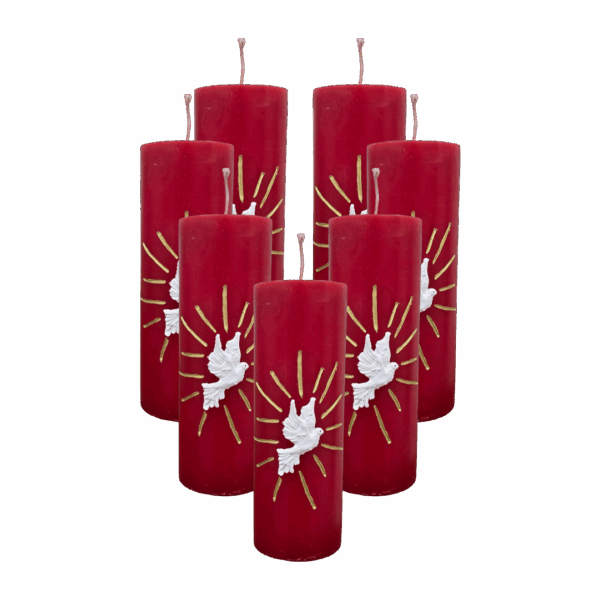 Kit com 7 Velas Pentecostes Espirito Santo