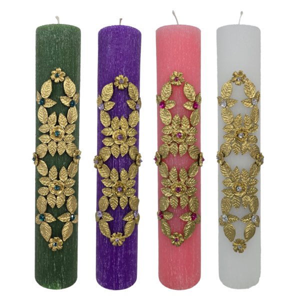 KIT ADVENTO OURO RICO MOD. FLORAL