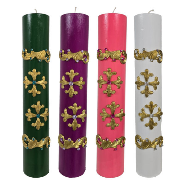 KIT ADVENTO OURO RICO MOD. ARABESCO CRUZ