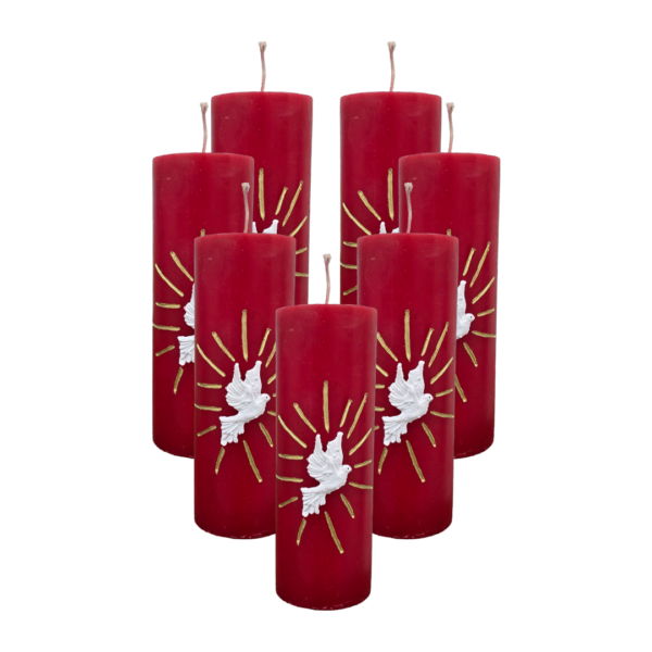 Kit com 7 Velas Pentecostes Espirito Santo